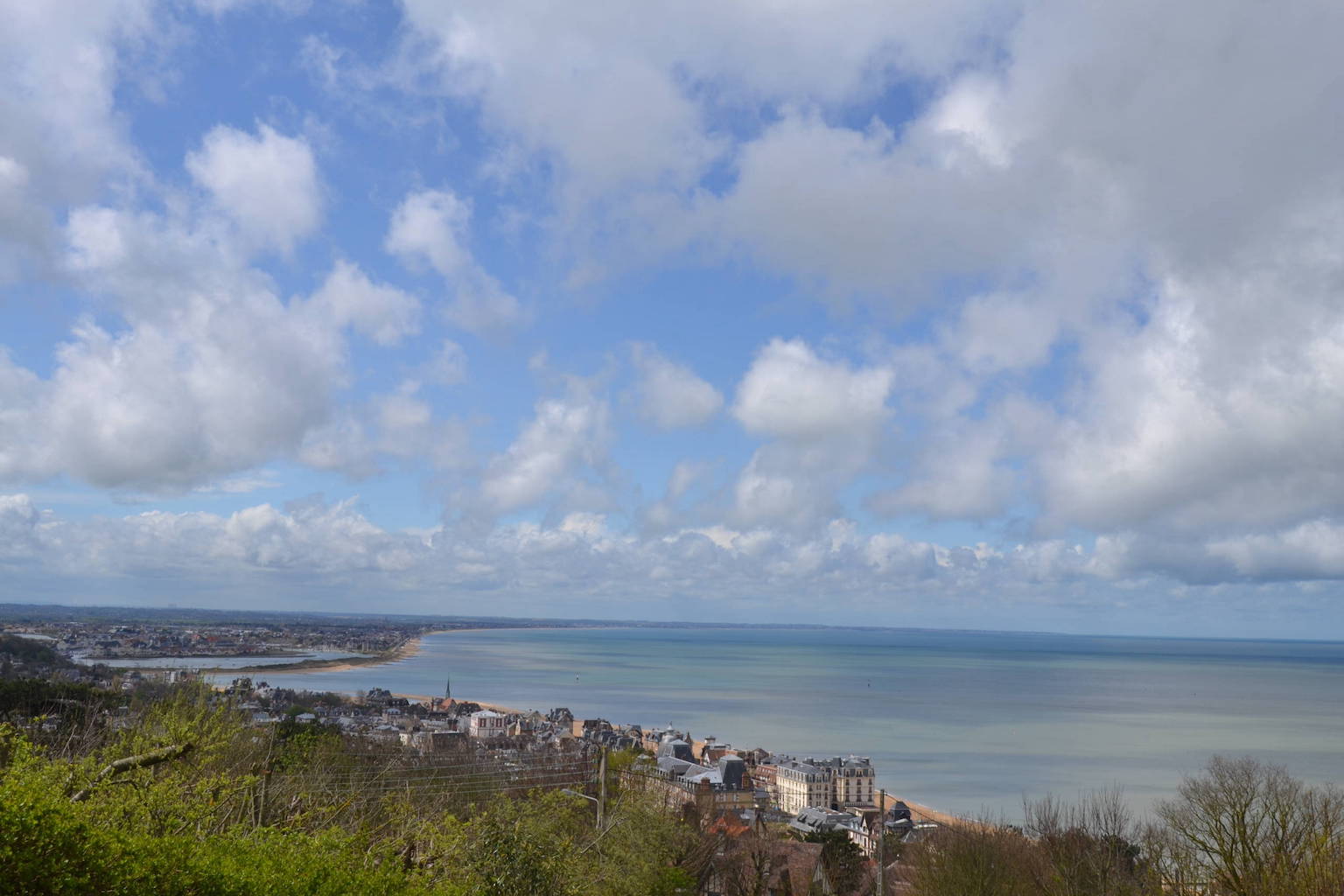 Vue sur estuaire de la dives, houlgate, cabourg