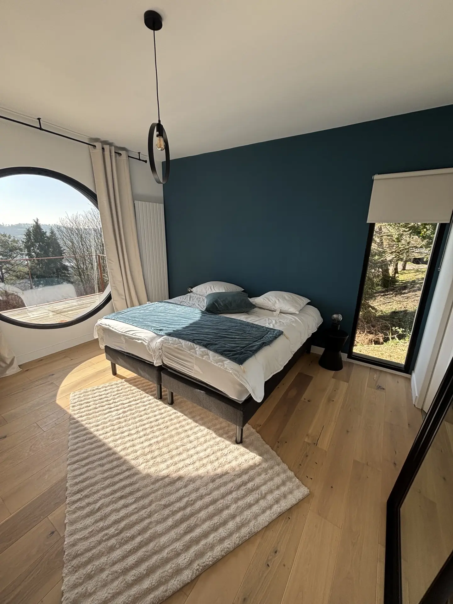 chambre double bleue